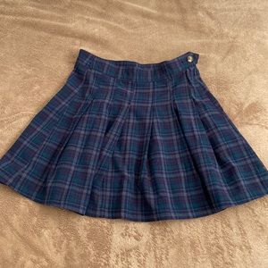 dark plaid miniskirt